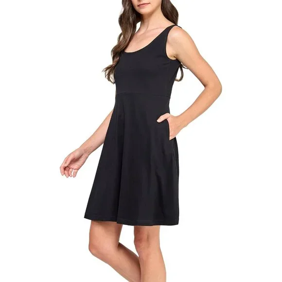 Women's Organic Cotton Tank Dress Sleeveless Pockets Casual X-Large - Picture 4 of 7